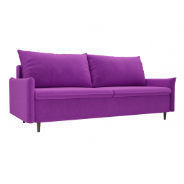 Прямой диван Хьюстон микровельвет фиолетовый