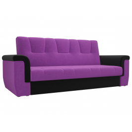 Прямой диван Эллиот   микровельвет фиолетовый черный